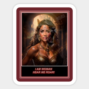 I AM WOMAN HEAR ME ROAR! Sticker